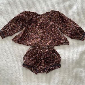 Doen floral smock top and marching bloomers- size 4